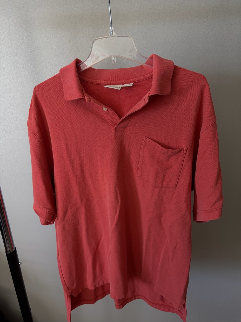 L.L. Bean Men's Pocket Preppy Polo in Coral  100% Cotton